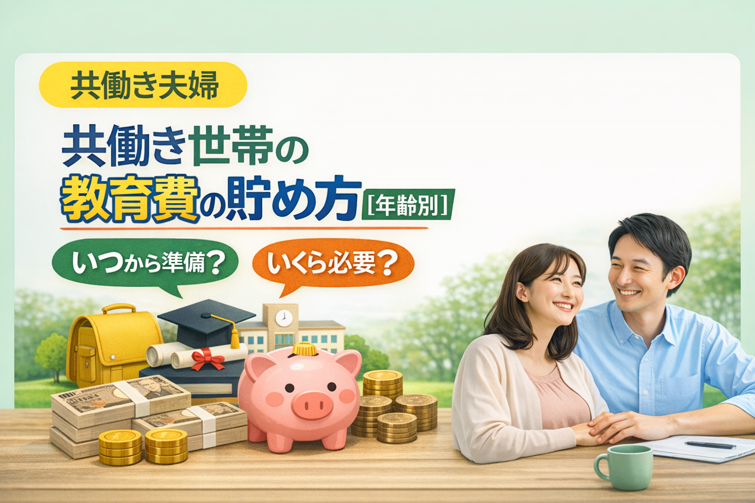 共働き世帯の教育費の貯め方